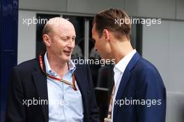 Donald Mackenzie (GBR) CVC Capital Partners Managing Partner, Co Head of Global Investments (Left). 06.07.2014. Formula 1 World Championship, Rd 9, British Grand Prix, Silverstone, England, Race Day.