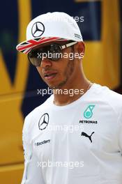 Lewis Hamilton (GBR) Mercedes AMG F1. 03.07.2014. Formula 1 World Championship, Rd 9, British Grand Prix, Silverstone, England, Preparation Day.