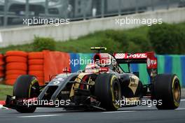 Pastor Maldonado (VEN) Lotus F1 E21 heads to the pits with a broken front wing. 27.07.2014. Formula 1 World Championship, Rd 11, Hungarian Grand Prix, Budapest, Hungary, Race Day.