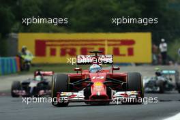 Fernando Alonso (ESP) Ferrari F14-T. 27.07.2014. Formula 1 World Championship, Rd 11, Hungarian Grand Prix, Budapest, Hungary, Race Day.