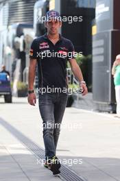 Jean-Eric Vergne (FRA) Scuderia Toro Rosso. 24.07.2014. Formula 1 World Championship, Rd 11, Hungarian Grand Prix, Budapest, Hungary, Preparation Day.