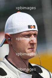 Andrew McLaren (GBR) Mechanic. 07.09.2014. Formula 1 World Championship, Rd 13, Italian Grand Prix, Monza, Italy, Race Day.