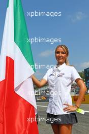 Grid girl. 07.09.2014. Formula 1 World Championship, Rd 13, Italian Grand Prix, Monza, Italy, Race Day.