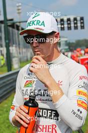 Nico Hulkenberg (GER) Sahara Force India F1 on the grid. 07.09.2014. Formula 1 World Championship, Rd 13, Italian Grand Prix, Monza, Italy, Race Day.