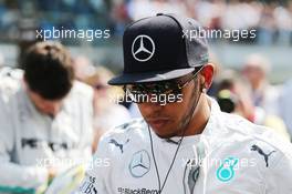 Lewis Hamilton (GBR) Mercedes AMG F1 on the grid. 07.09.2014. Formula 1 World Championship, Rd 13, Italian Grand Prix, Monza, Italy, Race Day.