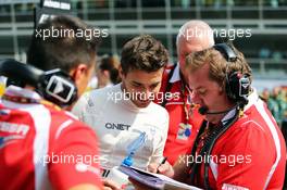 Jules Bianchi (FRA) Marussia F1 Team on the grid. 07.09.2014. Formula 1 World Championship, Rd 13, Italian Grand Prix, Monza, Italy, Race Day.