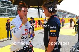 Sebastian Vettel (GER) Red Bull Racing on the grid. 07.09.2014. Formula 1 World Championship, Rd 13, Italian Grand Prix, Monza, Italy, Race Day.