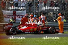 Fernando Alonso (ESP) Ferrari F14-T retired from the race. 07.09.2014. Formula 1 World Championship, Rd 13, Italian Grand Prix, Monza, Italy, Race Day.