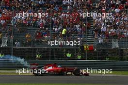 Fernando Alonso (ESP) Ferrari F14-T retires from the race. 07.09.2014. Formula 1 World Championship, Rd 13, Italian Grand Prix, Monza, Italy, Race Day.