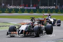 Nico Hulkenberg (GER) Sahara Force India F1 VJM07. 07.09.2014. Formula 1 World Championship, Rd 13, Italian Grand Prix, Monza, Italy, Race Day.