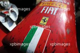 The Ferrari F14-T of race retiree Fernando Alonso (ESP) Ferrari. 07.09.2014. Formula 1 World Championship, Rd 13, Italian Grand Prix, Monza, Italy, Race Day.