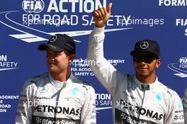 Pole for Lewis Hamilton (GBR) Mercedes AMG F1 W05 2nd for Nico Rosberg (GER) Mercedes AMG F1 W05. 06.09.2014. Formula 1 World Championship, Rd 13, Italian Grand Prix, Monza, Italy, Qualifying Day.