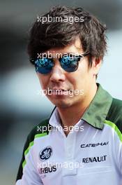 Kamui Kobayashi (JPN) Caterham on the drivers parade. 07.09.2014. Formula 1 World Championship, Rd 13, Italian Grand Prix, Monza, Italy, Race Day.