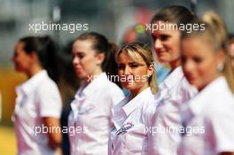 Grid girls on the drivers parade. 07.09.2014. Formula 1 World Championship, Rd 13, Italian Grand Prix, Monza, Italy, Race Day.