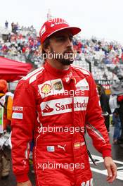 Fernando Alonso (ESP) Ferrari on the grid. 05.10.2014. Formula 1 World Championship, Rd 15, Japanese Grand Prix, Suzuka, Japan, Race Day.