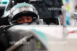Nico Rosberg (GER) Mercedes AMG F1 W05 on the grid. 05.10.2014. Formula 1 World Championship, Rd 15, Japanese Grand Prix, Suzuka, Japan, Race Day.