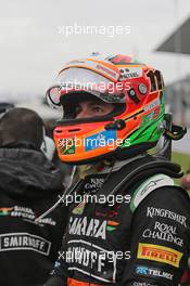Sergio Perez (MEX) Sahara Force India F1 on the grid. 05.10.2014. Formula 1 World Championship, Rd 15, Japanese Grand Prix, Suzuka, Japan, Race Day.