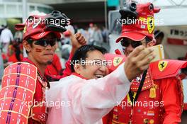 Fans and atmosphere - Ferrari fans. 05.10.2014. Formula 1 World Championship, Rd 15, Japanese Grand Prix, Suzuka, Japan, Race Day.