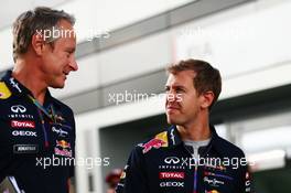(L to R): Jonathan Wheatley (GBR) Red Bull Racing Team Manager with Sebastian Vettel (GER) Red Bull Racing. 10.10.2014. Formula 1 World Championship, Rd 16, Russian Grand Prix, Sochi Autodrom, Sochi, Russia, Practice Day.