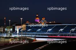 The Sochi Autodrom at night. 10.10.2014. Formula 1 World Championship, Rd 16, Russian Grand Prix, Sochi Autodrom, Sochi, Russia, Practice Day.