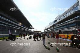 The Grid. 12.10.2014. Formula 1 World Championship, Rd 16, Russian Grand Prix, Sochi Autodrom, Sochi, Russia, Race Day.