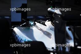 The race winning Mercedes AMG F1 W05 of Lewis Hamilton (GBR) Mercedes AMG F1 in parc ferme. 12.10.2014. Formula 1 World Championship, Rd 16, Russian Grand Prix, Sochi Autodrom, Sochi, Russia, Race Day.