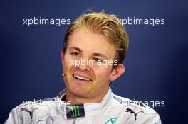 Nico Rosberg (GER) Mercedes AMG F1 in the FIA Press Conference. 12.10.2014. Formula 1 World Championship, Rd 16, Russian Grand Prix, Sochi Autodrom, Sochi, Russia, Race Day.