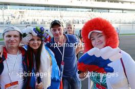 Race fans. 12.10.2014. Formula 1 World Championship, Rd 16, Russian Grand Prix, Sochi Autodrom, Sochi, Russia, Race Day.