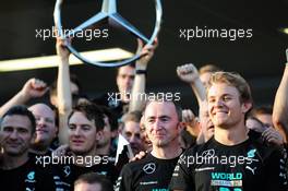 (L to R): Paddy Lowe (GBR) Mercedes AMG F1 Executive Director (Technical) and Nico Rosberg (GER) Mercedes AMG F1 celebrate winning the 2014 Constructors' Championship with the team. 12.10.2014. Formula 1 World Championship, Rd 16, Russian Grand Prix, Sochi Autodrom, Sochi, Russia, Race Day.