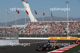 Jean-Eric Vergne (FRA) Scuderia Toro Rosso STR9. 12.10.2014. Formula 1 World Championship, Rd 16, Russian Grand Prix, Sochi Autodrom, Sochi, Russia, Race Day.