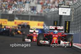 Fernando Alonso (ESP) Ferrari F14-T. 12.10.2014. Formula 1 World Championship, Rd 16, Russian Grand Prix, Sochi Autodrom, Sochi, Russia, Race Day.