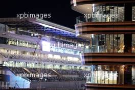 The circuit at night. 09.10.2014. Formula 1 World Championship, Rd 16, Russian Grand Prix, Sochi Autodrom, Sochi, Russia, Preparation Day.