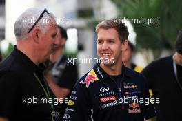 Sebastian Vettel (GER) Red Bull Racing. 09.10.2014. Formula 1 World Championship, Rd 16, Russian Grand Prix, Sochi Autodrom, Sochi, Russia, Preparation Day.