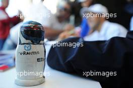 A Russian doll for Valtteri Bottas (FIN) Williams at the Fanzone. 09.10.2014. Formula 1 World Championship, Rd 16, Russian Grand Prix, Sochi Autodrom, Sochi, Russia, Preparation Day.