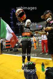 Sergio Perez (MEX), Sahara Force India  21.09.2014. Formula 1 World Championship, Rd 14, Singapore Grand Prix, Singapore, Singapore, Race Day.