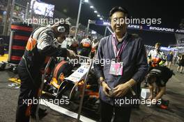 Joe Wee on the grid 21.09.2014. Formula 1 World Championship, Rd 14, Singapore Grand Prix, Singapore, Singapore, Race Day.