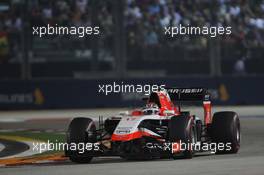 Jules Bianchi (FRA) Marussia F1 Team MR03. 21.09.2014. Formula 1 World Championship, Rd 14, Singapore Grand Prix, Singapore, Singapore, Race Day.