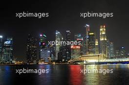 Scenic Singapore skyline. 18.09.2014. Formula 1 World Championship, Rd 14, Singapore Grand Prix, Singapore, Singapore, Preparation Day.