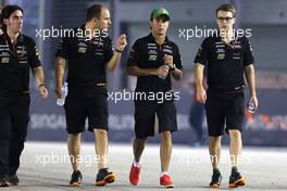 Sergio Perez (MEX), Sahara Force India  18.09.2014. Formula 1 World Championship, Rd 14, Singapore Grand Prix, Singapore, Singapore, Preparation Day.