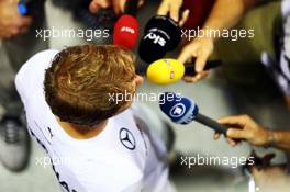 Nico Rosberg (GER) Mercedes AMG F1 with the media. 18.09.2014. Formula 1 World Championship, Rd 14, Singapore Grand Prix, Singapore, Singapore, Preparation Day.
