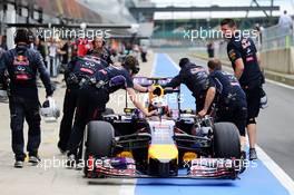 Daniel Ricciardo (AUS) Red Bull Racing RB10. 08.07.2014. Formula One Testing, Silverstone, England, Tuesday.