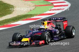 Sebastian Vettel (GER) Red Bull Racing RB10. 09.07.2014. Formula One Testing, Silverstone, England, Wednesday.