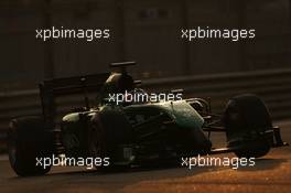 Will Stevens (GBR) Caterham CT05. 25.11.2014. Formula 1 Testing, Day One, Yas Marina Circuit, Abu Dhabi, Tuesday.