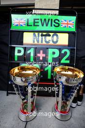 The winners' trophies. 02.11.2014. Formula 1 World Championship, Rd 17, United States Grand Prix, Austin, Texas, USA, Race Day.