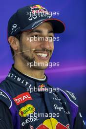 Daniel Ricciardo (AUS) Red Bull Racing in the FIA Press Conference. 02.11.2014. Formula 1 World Championship, Rd 17, United States Grand Prix, Austin, Texas, USA, Race Day.
