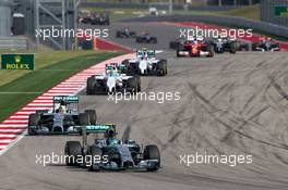 Nico Rosberg (GER) Mercedes AMG F1 W05. 02.11.2014. Formula 1 World Championship, Rd 17, United States Grand Prix, Austin, Texas, USA, Race Day.