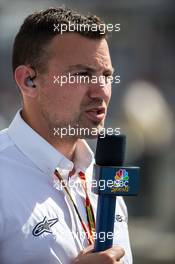 Will Buxton (GBR) NBS Sports Network TV Presenter. 02.11.2014. Formula 1 World Championship, Rd 17, United States Grand Prix, Austin, Texas, USA, Race Day.