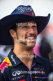 Daniel Ricciardo (AUS) Red Bull Racing on the drivers parade. 02.11.2014. Formula 1 World Championship, Rd 17, United States Grand Prix, Austin, Texas, USA, Race Day.