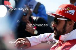 Fernando Alonso (ESP) Ferrari on the drivers parade. 02.11.2014. Formula 1 World Championship, Rd 17, United States Grand Prix, Austin, Texas, USA, Race Day.