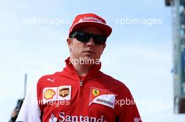 Kimi Raikkonen (FIN) Ferrari on the drivers parade. 02.11.2014. Formula 1 World Championship, Rd 17, United States Grand Prix, Austin, Texas, USA, Race Day.
